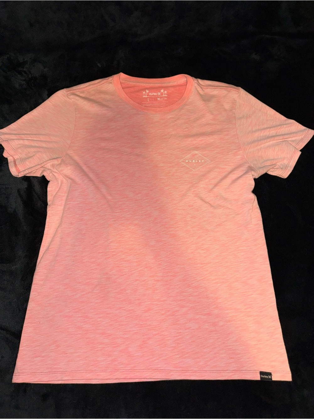 Hurley Pink Heather Short Sleeve Crew Tee